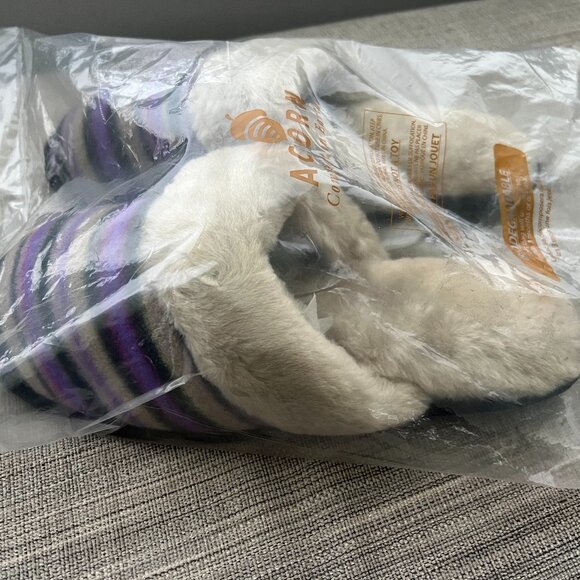 Acorn Comfort On Earth Fleece Scuff Slipper Women Size 8-9 - Picture 2 of 5